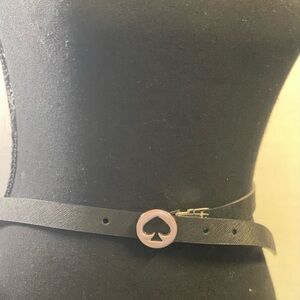 kate spade Black or Silver Reversible Belt with Silver Spade Buckle